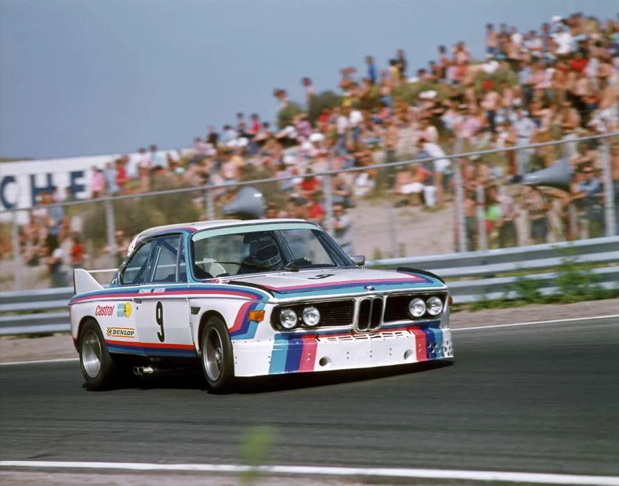 The BMW 3.0 CSL in stripe design.