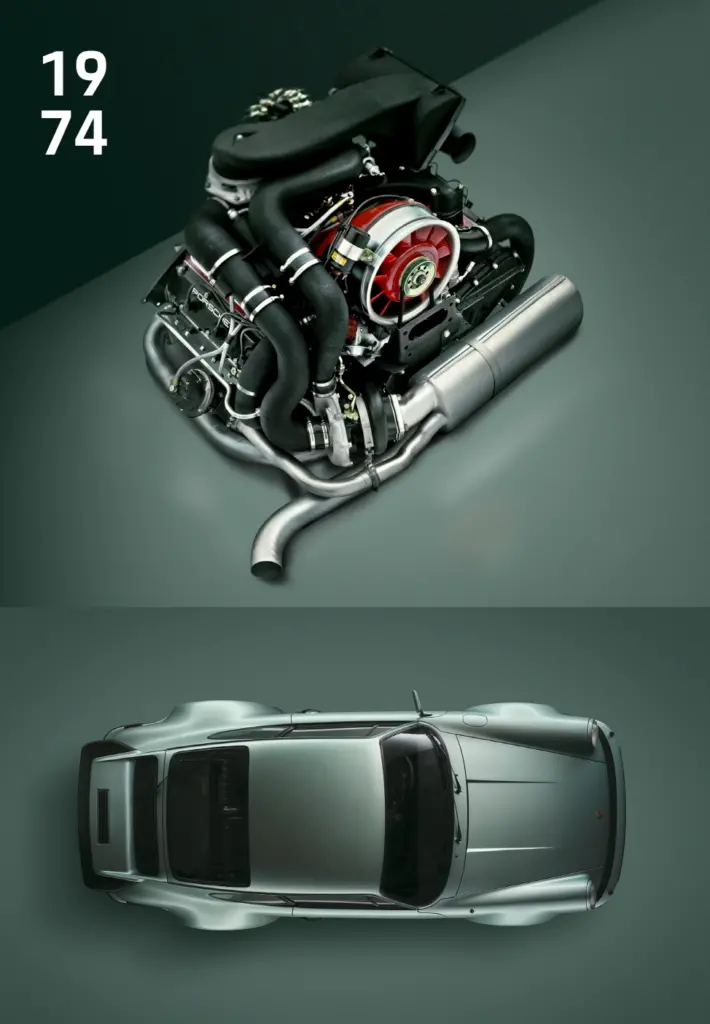 porsche 911 a car with a engine