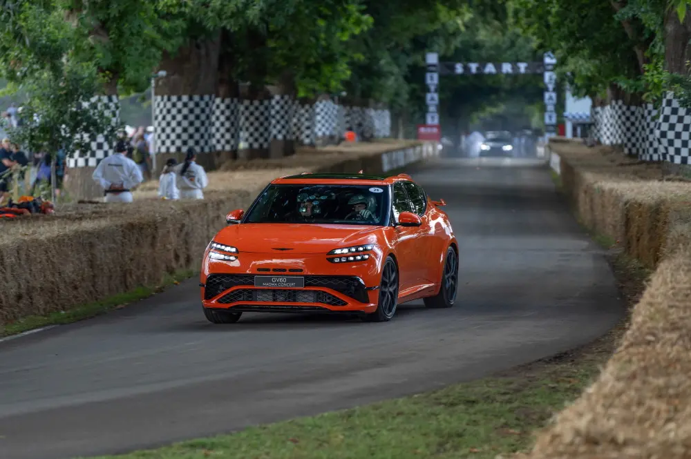 제네시스 GV60 마그마 콘셉트, 굿우드 페스티벌 슛아웃 기록이? 1 제네시스 GV60 마그마 콘셉트 ( GV60 Magma Concept)