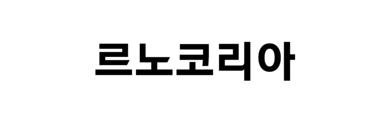 르노코리아국영문 로고타입