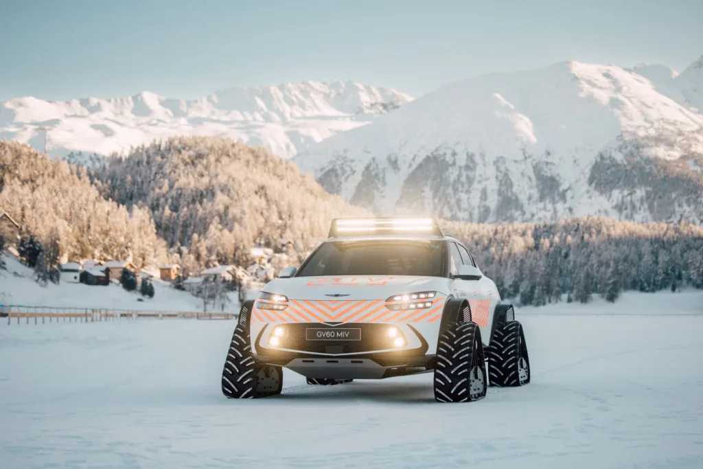 제네시스 GV60, (WHITE TURF 2025: GENESIS SHINES IN ST. MORITZ WITH ALPINE CONCEPT & MICHELIN STARRED “SON-NIM” HOSPITALITY)