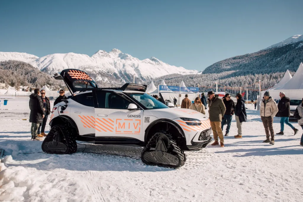 제네시스 GV60, (WHITE TURF 2025: GENESIS SHINES IN ST. MORITZ WITH ALPINE CONCEPT & MICHELIN STARRED “SON-NIM” HOSPITALITY)