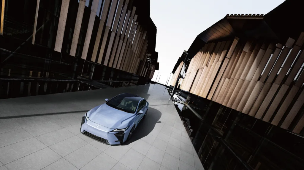 렉서스 ES 2025 상하이 모터쇼 최초 공개(LEXUSは、4月23日（水）～5月2日（金）に開催の上海モーターショー＊1で、新型「ES」を世界初公開しました。日本での発売は、2026年春頃を予定しています。)