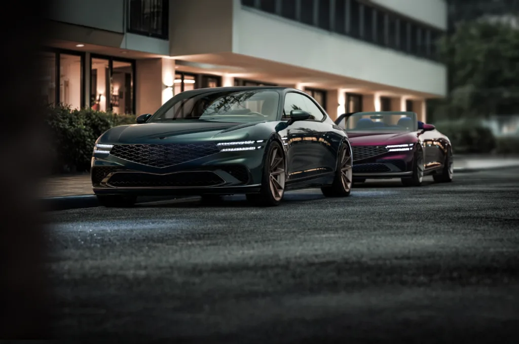 제네시스의 꿈, ‘엑스 그란 쿠페 콘셉트 공개, 10년 럭셔리 역사 담았다 2 (왼쪽부터) 제네시스 엑스 그란 쿠페, 엑스 그란 컨버터블