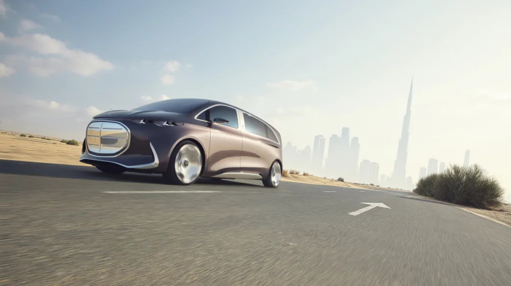 메르세데스-벤츠 VLS, 비전 V 글로벌 투어, Dubai welcomes the Vision V – a fascinating outlook on the future top-end model VLS