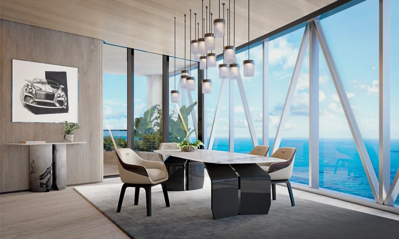 Spectacular penthouse unveiled at the Bentley Residences, Miami - with a breathtaking interior design concept