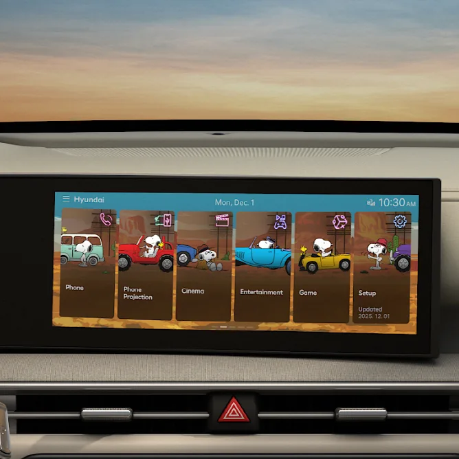 아이오닉9·팰리세이드에 스누피 테마 적용, 12월 1일 우선 미국부터 1 69308 SnoopyHitstheRoadHyundaiMotorandPEANUTSTeamUpforCustomizableIn CarDisplays https://mobilityground.com/wp-content/uploads/2025/12/69308-SnoopyHitstheRoadHyundaiMotorandPEANUTSTeamUpforCustomizableIn-CarDisplays.webp