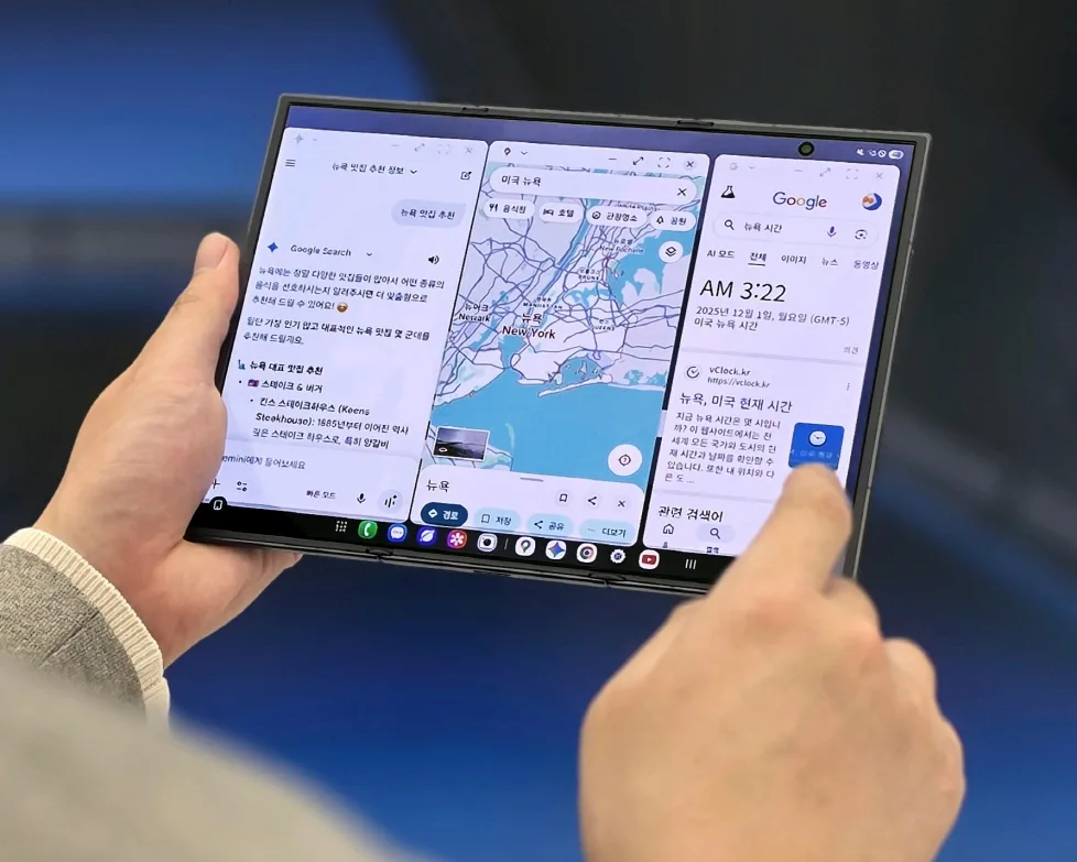 359만원 갤럭시 Z 트라이폴드 12일 출시, 5,600mAh 배터리 역대 최대 1 갤럭시 Z 트라이폴드 행사사진4 https://mobilityground.com/wp-content/uploads/2025/12/갤럭시-Z-트라이폴드-행사사진4.webp