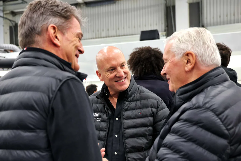Graeme Lowdon and Dan Towriss https://mobilityground.com/wp-content/uploads/2026/01/Cadillac-Formula-1-car-at-Silverstone-5-scaled.webp