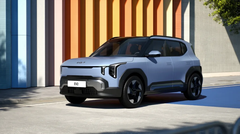 기아 EV2 세계 최초 공개, 61.0kWh 배터리 최대 448km 주행거리 1 사진 1 EV2 외장 https://mobilityground.com/wp-content/uploads/2026/01/사진-1-EV2-외장.webp
