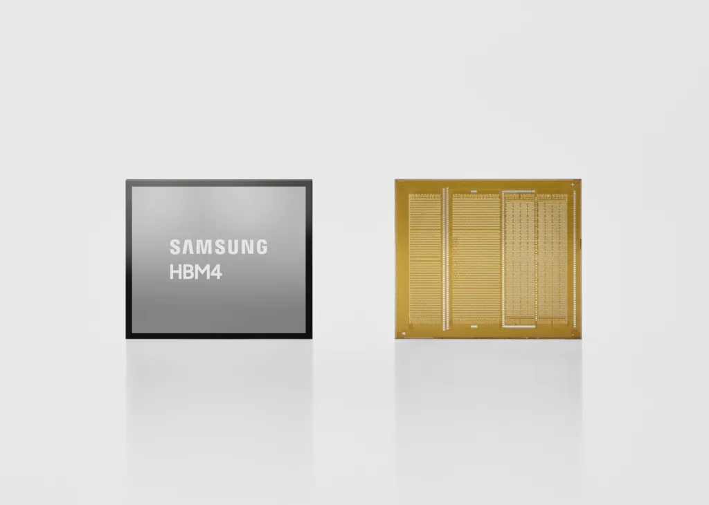 사진1.삼성전자 HBM4 제품 사진 https://mobilityground.com/wp-content/uploads/2026/02/사진1.삼성전자-HBM4-제품-사진.webp