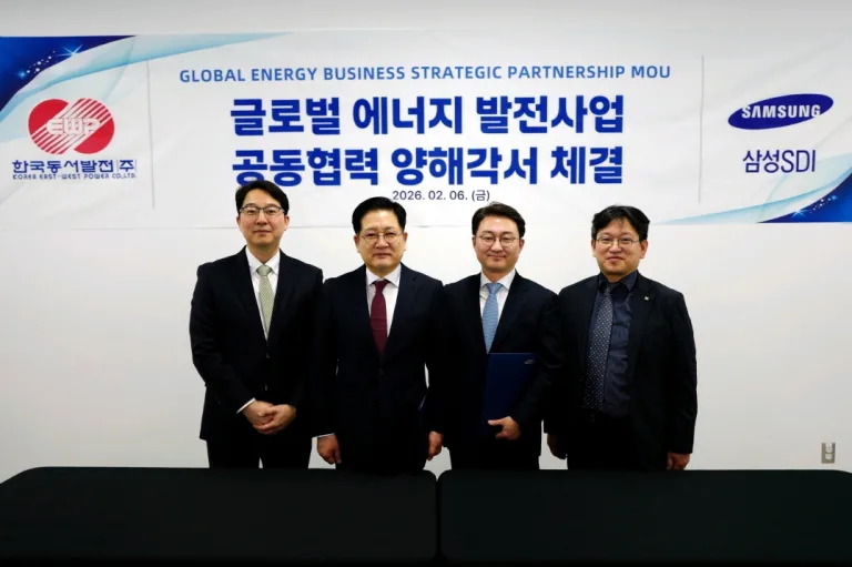 삼성SDI-한국동서발전 MOU, Samsung SDI Non-Chinese Prismatic Battery Technology: Korea East-West Power Global Partnership