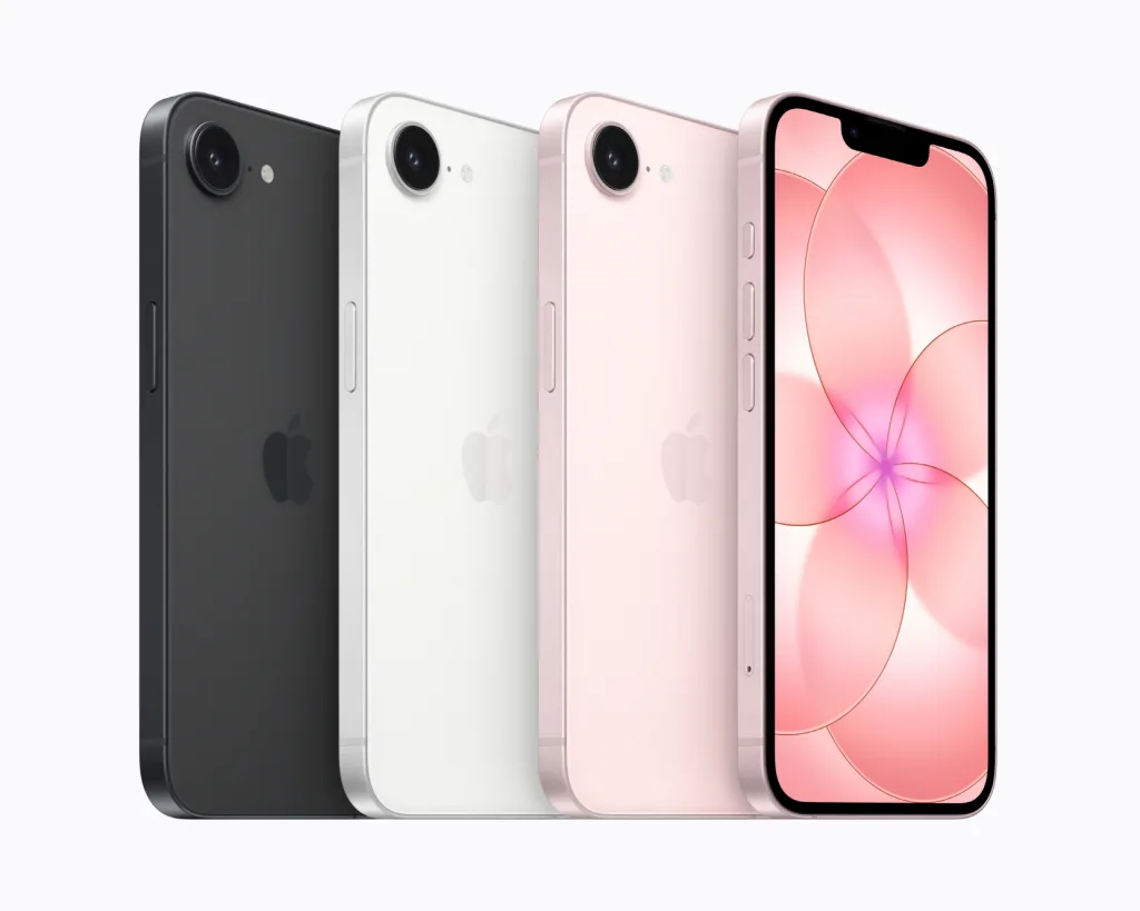 Apple iPhone 17e family lineup ROW 260302 https://mobilityground.com/wp-content/uploads/2026/03/Apple-iPhone-17e-hero-ROW-260302.webp