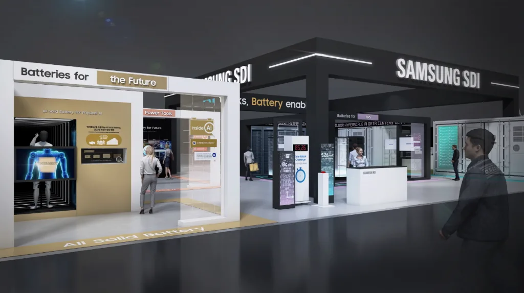 삼성SDI 인터배터리 2026 부스 조감도, “AI thinks, Battery enables” Samsung SDI to Showcase Battery Vision for AI Era at InterBattery 2026