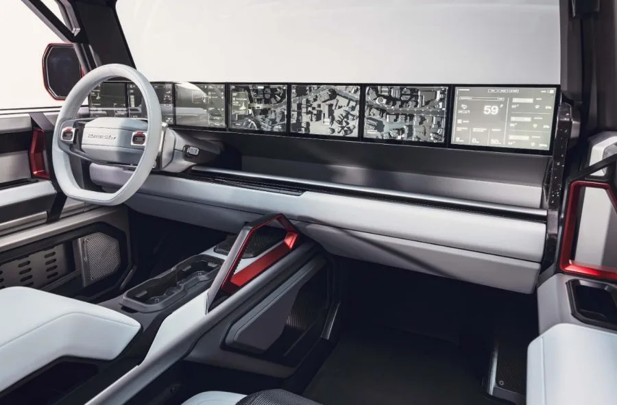 GMC 허머 X1 콘셉트, 픽업·SUV 동시 공개, GM 패서디나 디자인 스튜디오 오픈 5 GMC HUMMER HX Truck INT IP https://mobilityground.com/wp-content/uploads/2026/05/GMC-HUMMER_HX_SUV_F3Q_HIGH.webp