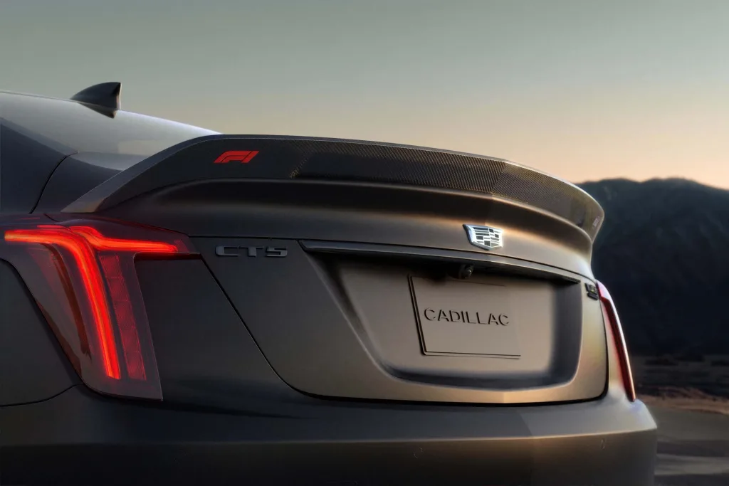 MY26 Cadillac CT5 Blackwing F1 SpoilerDetail https://mobilityground.com/wp-content/uploads/2026/05/MY26_Cadillac_CT5_Blackwing_F1_FRT34-scaled.webp