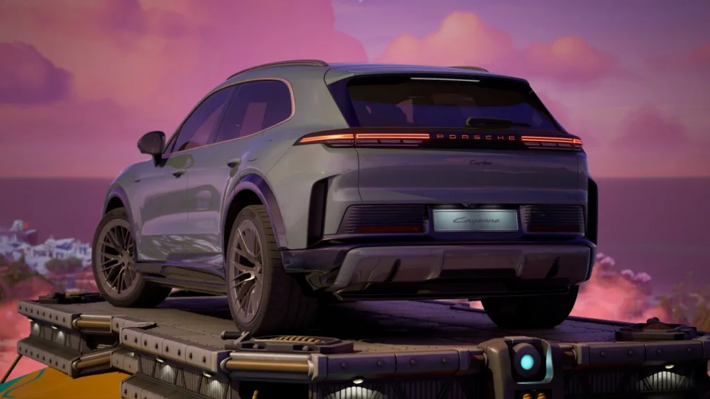 Porsche Cayenne Turbo Electric Launches in Fortnite Across All Platforms 2 포르쉐 카이엔 터보 일렉트릭, 포트나이트 게임, Porsche introduces Fortnite theme as Cayenne Electric arrives in the online game