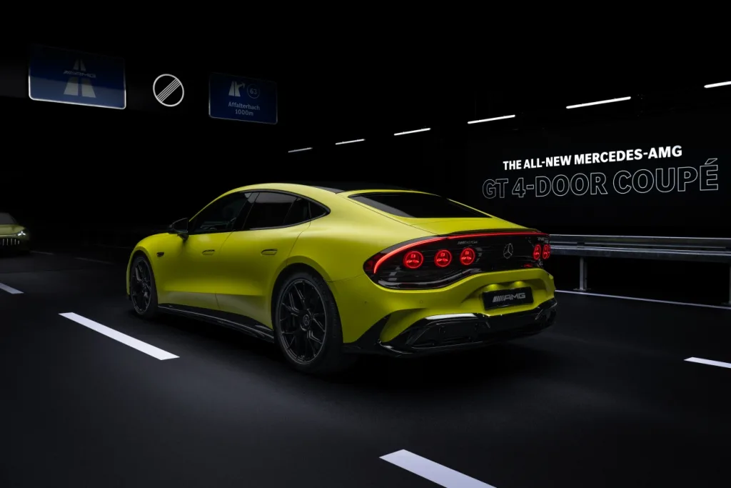 Mercedes-AMG GT 4-Door Coupé Features Three Axial Flux Motors with 1,169 HP 4 메르세데스-AMG GT 4도어 쿠페, The new Mercedes-AMG GT 4-Door Coupé: Revolutionary performance. Maximum intensity.