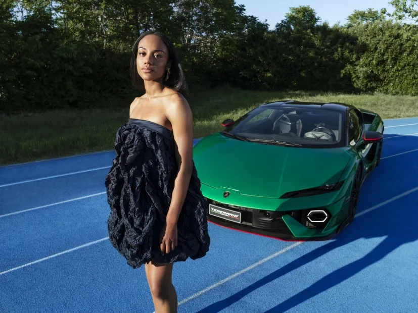 람보르기니 테메라리오 라리사 야피키노, Launch control: Lamborghini Temerario and world-class long jumper Larissa Iapichino