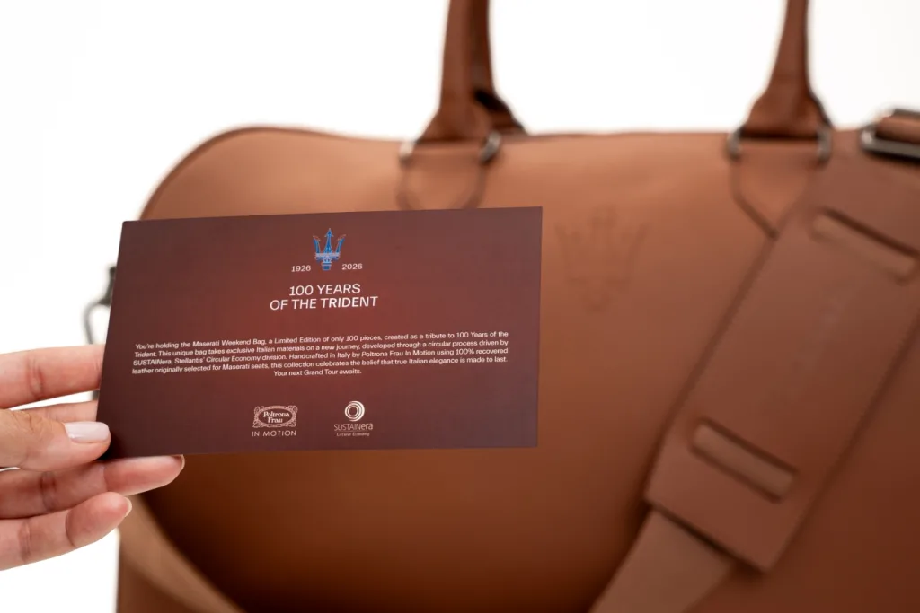 Maserati and Poltrona Frau Launch 100-Piece Weekend Bag for Trident Centenary 2 마세라티 창립 100주년 기념, 폴트로나 프라우와 손잡고 위켄드백 100개 한정 출시, Maserati and Poltrona Frau In Motion present: Maserati Weekend Bag