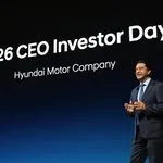 (사진 1) 호세 무뇨스 현대차 대표이사(CEO·사장)가 ‘2026 CEO 인베스터 데이’에서 중장기 사업 전략을 설명하고 있다
