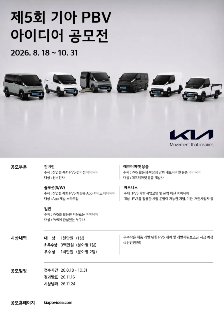 (사진) 기아, 제5회 ‘PBV 아이디어 공모전’ 개최