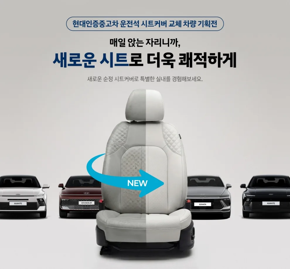 현대인증중고차, 9월 14~30일 약 200대 대상 ‘추석맞이 BIG 페스타’ 실시 2 사진 2 현대인증중고차 운전석 시트커버 교체 차량 기획전 https://mobilityground.com/wp-content/uploads/2026/09/사진-1-현대인증중고차-3주년-기념-추석-맞이-BIG-페스타.webp