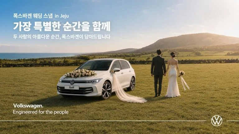 참고사진_폭스바겐코리아, 예비 부부 위한 ‘웨딩스냅 이벤트’ 실시… 특별한 하루를 폭스바겐과 함께